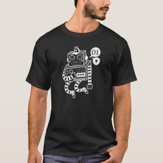Black Robo Shirt Tee Shirt