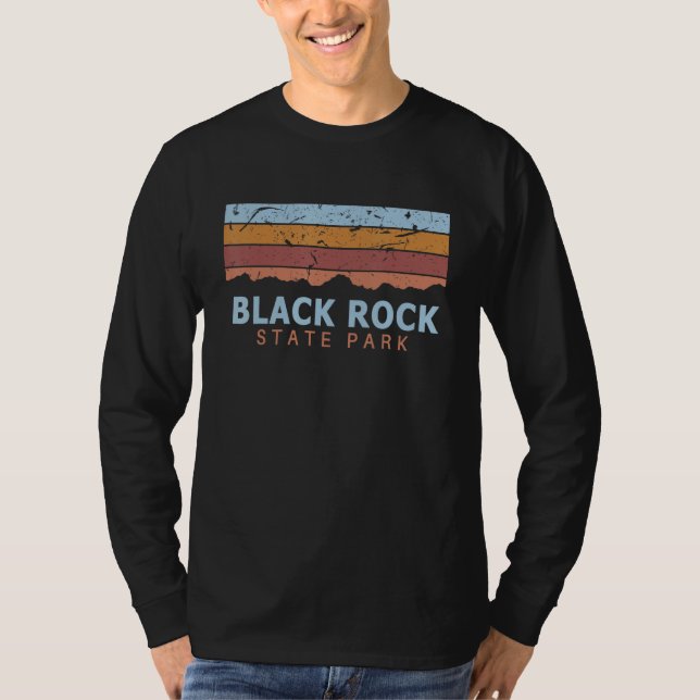 Black Rock State Park Connecticut Retro Cool T Shirt (Framsida)