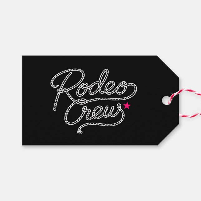 Black Rodeo Crew Bachelorette Party Presentetikett (Framsidan (Horizontal))