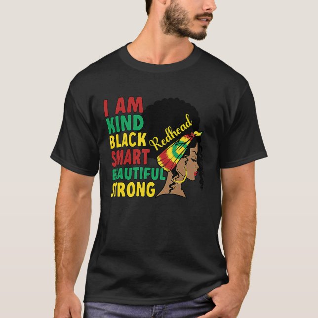 Black Rödhårig African American Melanin Rödhårig G T Shirt (Framsida)