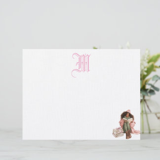 Black Romantik Bok Älskare Personlig Letterhead Brevhuvud