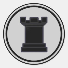 Black Rook Chess Biet Runt Klistermärke
