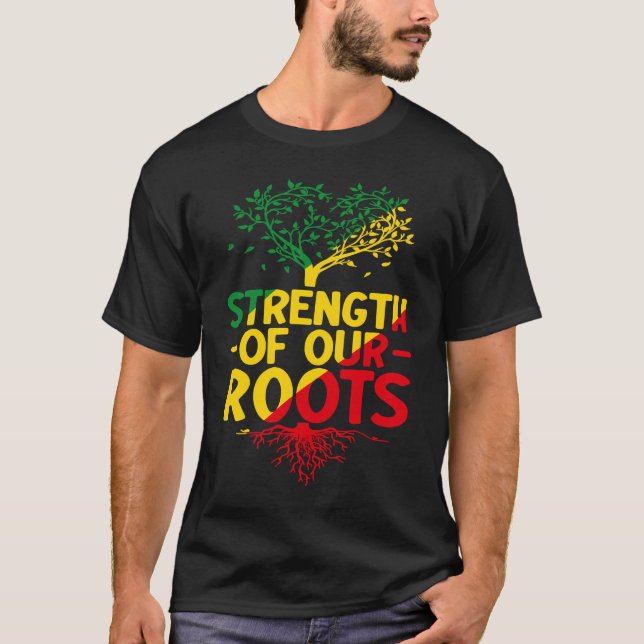 Black Roots Black Power African American Pride Bla T Shirt (Framsida)