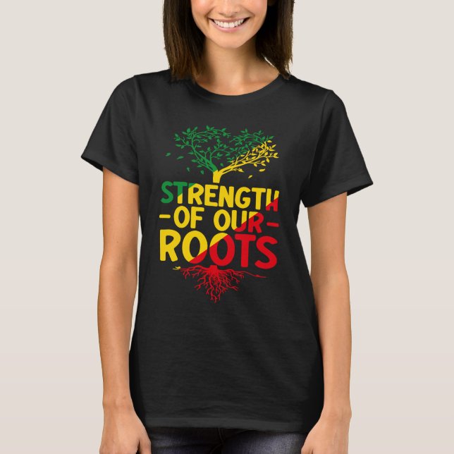 Black Roots Black Power African American Pride Bla T Shirt (Framsida)