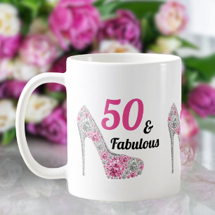 Black Rosa 50 och Fabulous Födelsedagsfest Kaffemugg