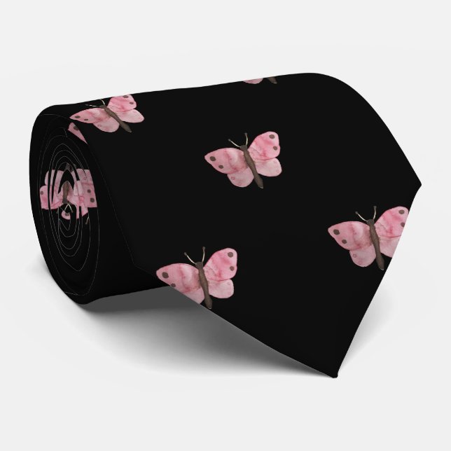 Black Rosa Butterfly Bröllop Professionell Work Slips (Rullad)
