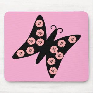 Black & Rosa Butterfly Design Musmatta