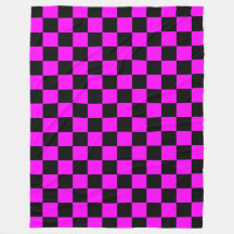 Black + Rosa Check Checkerboard Mönster