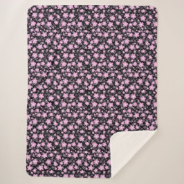 Black Rosa Cherry Blommar
