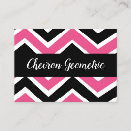 Black Rosa Chevron Rand Visitkort
