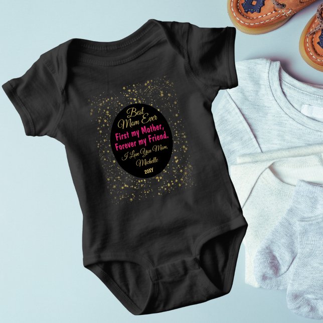 Black Rosa Cute Best Mamma någonsin Modern Mors da T Shirt (Skapare uppladdad)
