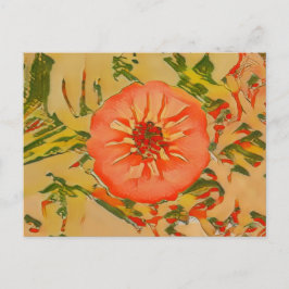 Bläck Rosa Flower Vykort