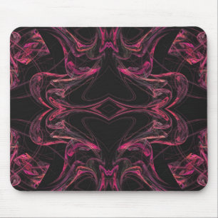 Black & Rosa Fractal Mousepad Musmatta