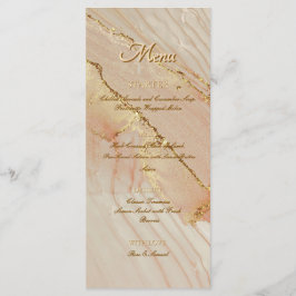 Bläck Rosa Glitter Guld Elegant Platt Meny