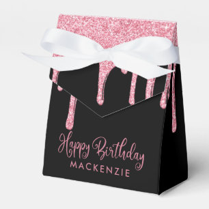 Black Rosa Gnistra Glitter Drives Birthday Presentaskar
