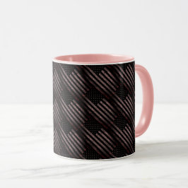 Black Rosa Grunge Vintage American Flagga Mugg