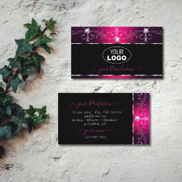 Black Rosa Lila Orante Gnistra Diamonds Add Logoty Visitkort