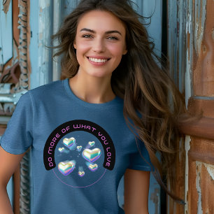 Black Rosa Modern Holografik Citat T-Shirt