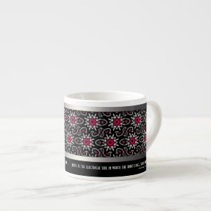 Black & Rosa Sleek anpassningsbar Uttryckt Mugg Espressomugg