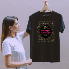 Black Rosa Star Best Mamma någonsin Modern Mors da T Shirt