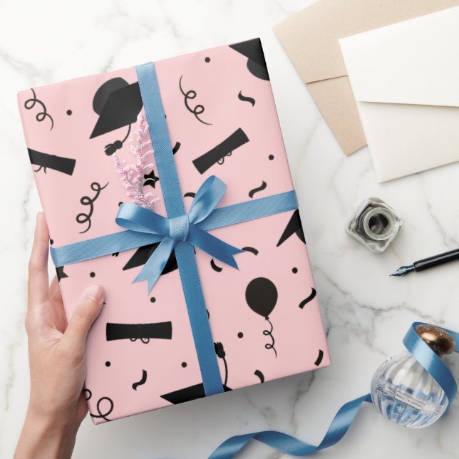 Black Rosa  Studentmössa Toss Presentpapper (Gifting)