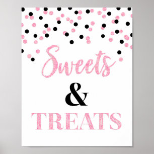 Black Rosa Sweets & Treats Dessert Bord Poster