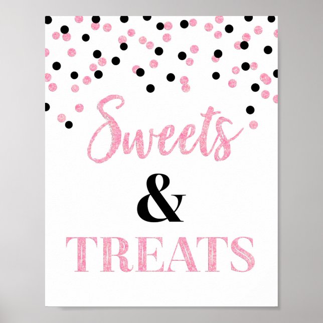 Black Rosa Sweets & Treats Dessert Bord Poster (Framsidan)