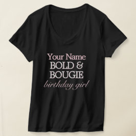 Black Rosa Tiffany Theme Bold Bougie Birthday Girl T Shirt