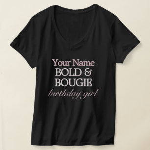 Black Rosa Tiffany Theme Bold Bougie Birthday Girl T Shirt