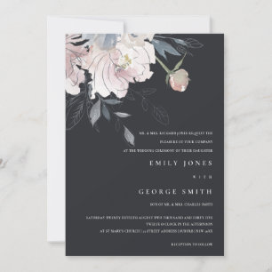 BLACK ROSA VATTENFÄRGINVITNING FÖR BLOMMIGT AV SV TACK KORT