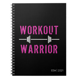 Black Rosa Workout Warrior Fitness Journal Anteckningsbok