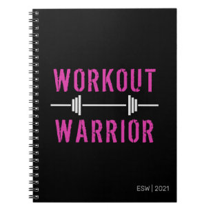 Black Rosa Workout Warrior Fitness Journal Anteckningsbok
