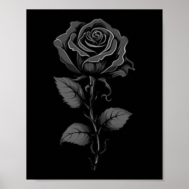 Black Rose Graphic Premium Tri-blend  Poster (Framsidan)