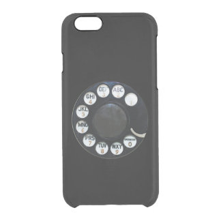 Black Rotary Dial iPhone 6 Trådlös™ Deflector Fodr Clear iPhone 6/6S Skal