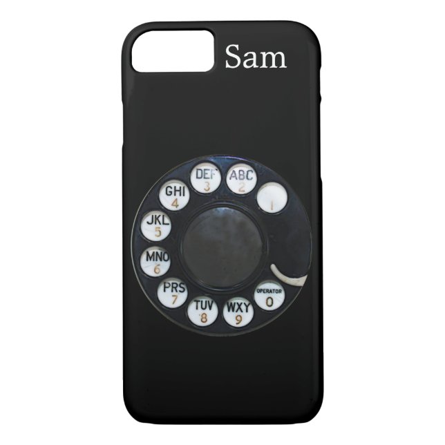 Black Rotary Dial iPhone 7 fodral Case-Mate iPhone Skal (Baksida)