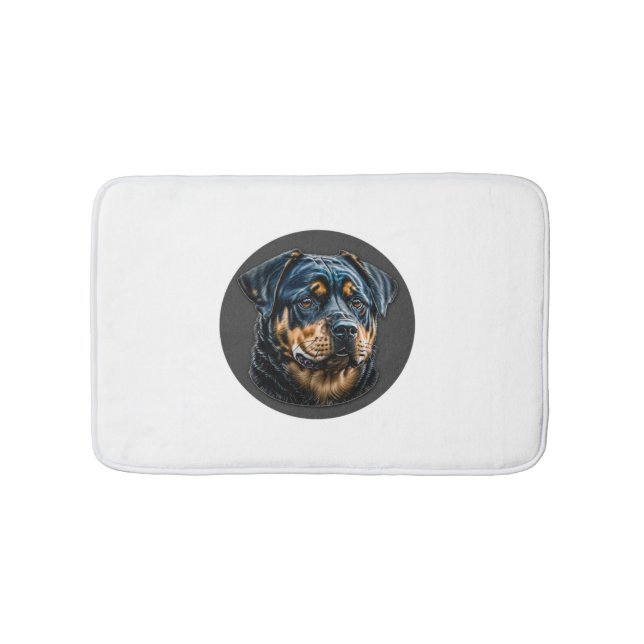 Black Rottweiler Badrumsmatta (Framsidan)