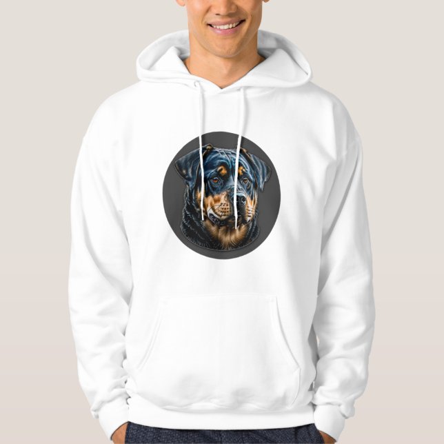 Black Rottweiler Hoodie (Framsida)