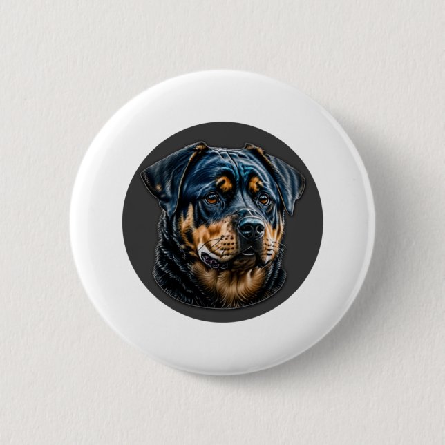 Black Rottweiler Knapp (Framsida)