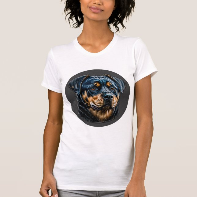 Black Rottweiler T Shirt (Framsida)