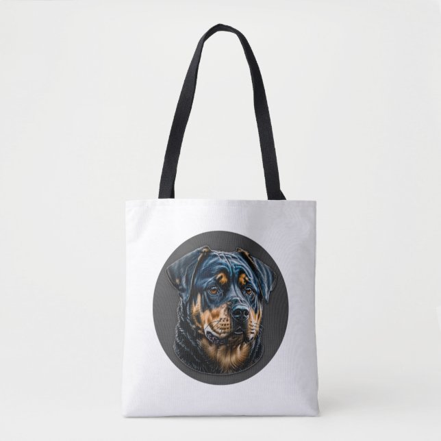 Black Rottweiler Tygkasse (Framsida)