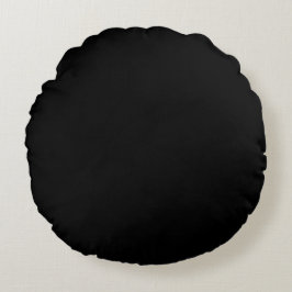 Black Round Pillow Rund Kudde