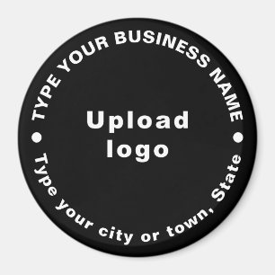 Black Round Shape Magnet för Business Brand