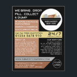 Black Rubbish Skip, Skip/Dumpster Company Flygblad<br><div class="desc">Black Rubbish Skip,  Skip/Dumpster Company Reklam Flyers by the Affärskort Store.</div>