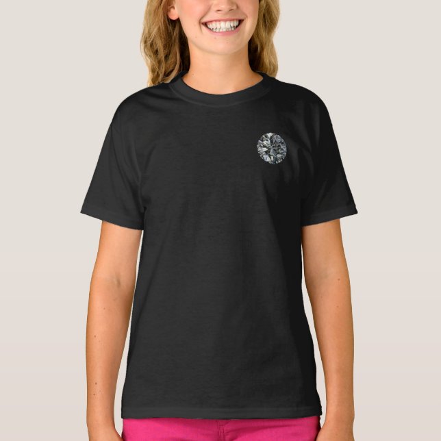 Black Ruby Ring Diamond Jewelry T-Shirt (Framsida)