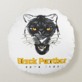 Black  rund kudde
