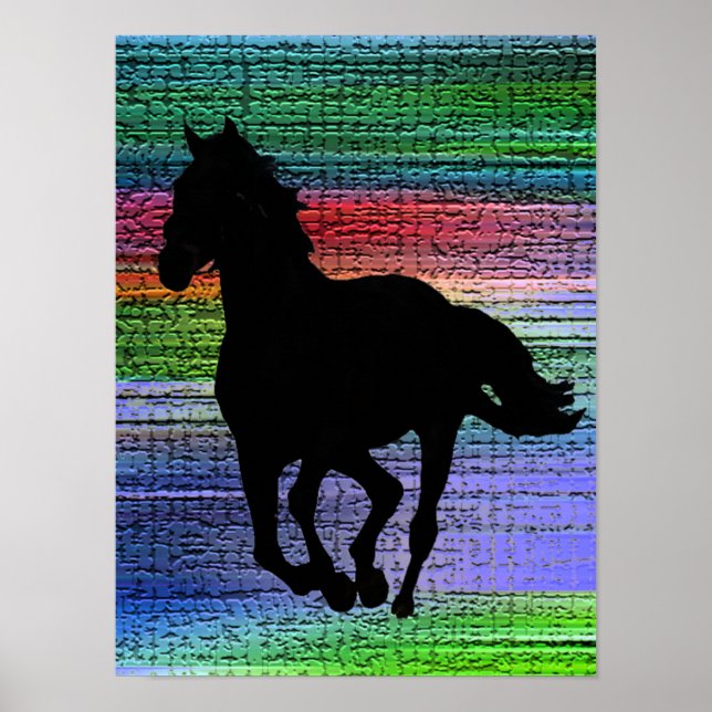 Black Running Horse Poster (Framsidan)