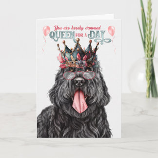 Black Russian Terrier drottning för dagen Birthday Kort