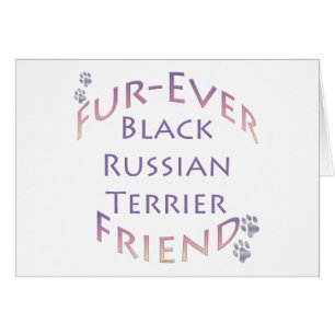 Black Russian Terrier Furever Hälsningskort