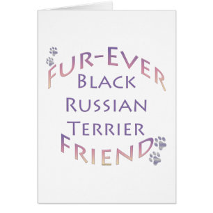 Black Russian Terrier Furever Hälsningskort