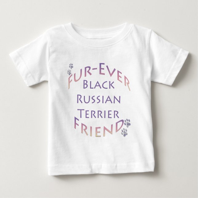 Black Russian Terrier Furever T Shirt (Framsida)